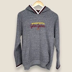 Minnesota Golden Gophers Hoodie Sweatshirt Women Medium Gray Pouch Champion‎